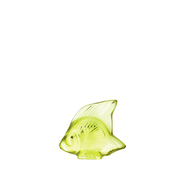 Lalique Sculpture - Fish - Anise Green